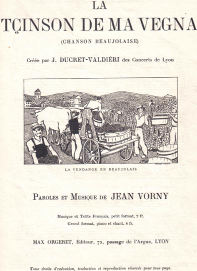 Tçinson de ma vigna