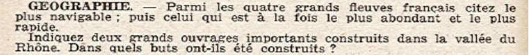 Questions de géographie.